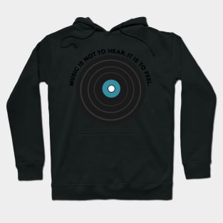 Blue record with quote Hoodie